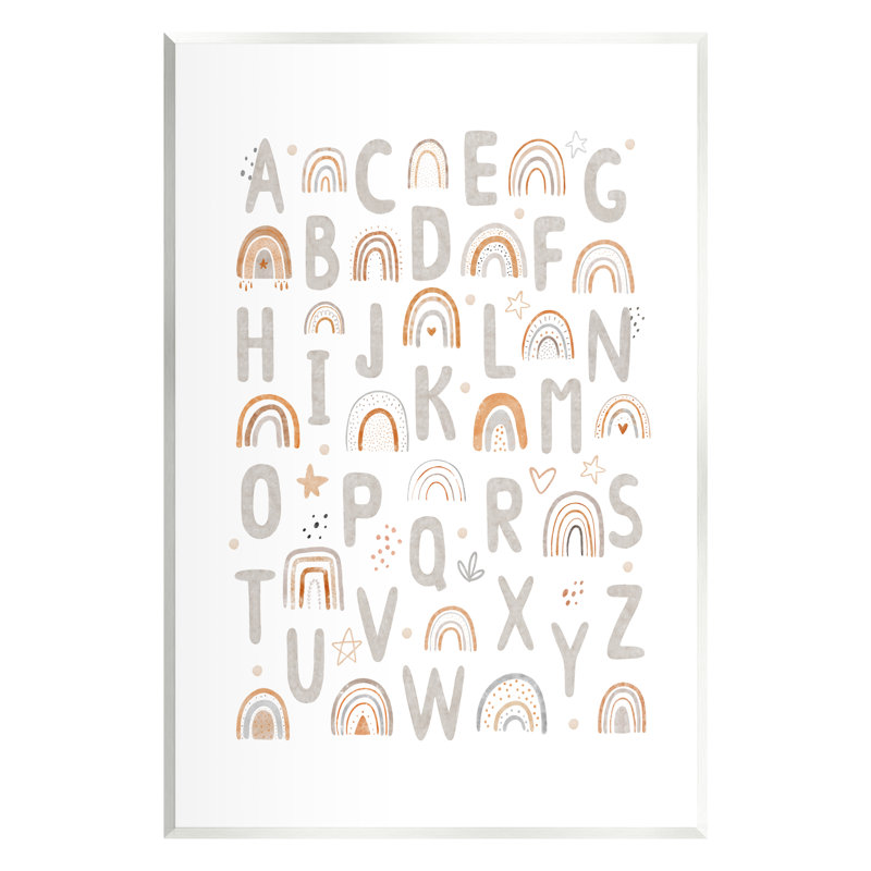 «Pastel Rainbow Alphabet» par LSR Design Studio Print, H 19 po x l 13 po x P 0,5 po