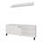 White Finished Tv Stand With Open Storage Compartment For Display, 1-Door Design Smaller Spaces, Arms Effortless Height Adaptation, Particle Board Main Body, 15.8 In Wide And Space Design, Surface,