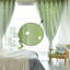 Rideaux à 2 panneaux vert pour filles 2 couches de rideaux creux décoratifs Princesse
