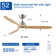 52 In.Intergrated LED Ceiling Fan Lighting With Remote Control