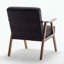 Chaise d'appoint Mid-Century moderne avec velours (noir)-92294275-92294276