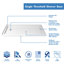 Porte de douche coulissante semi-encadrée transparente DreamLine Infinity-Z 81 cm P x 152 cm L x 190 cm H, avec bonde à gauche et receveur de douche blanc.-1728124037-1817646786-1817646810