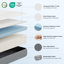 Matelas pliable en trois de 10 cm (4 po) pour lit simple, en mousse mémoire de poids moyen-228789834