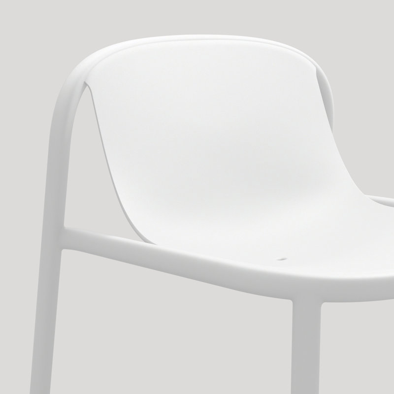 Decade Outdoor Lounge Chair, White