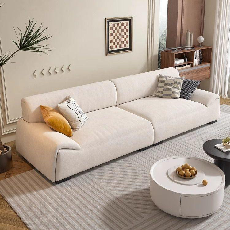 Italian light luxury simple sofa, 30.7" H x 137.79" W x 37" D, 5