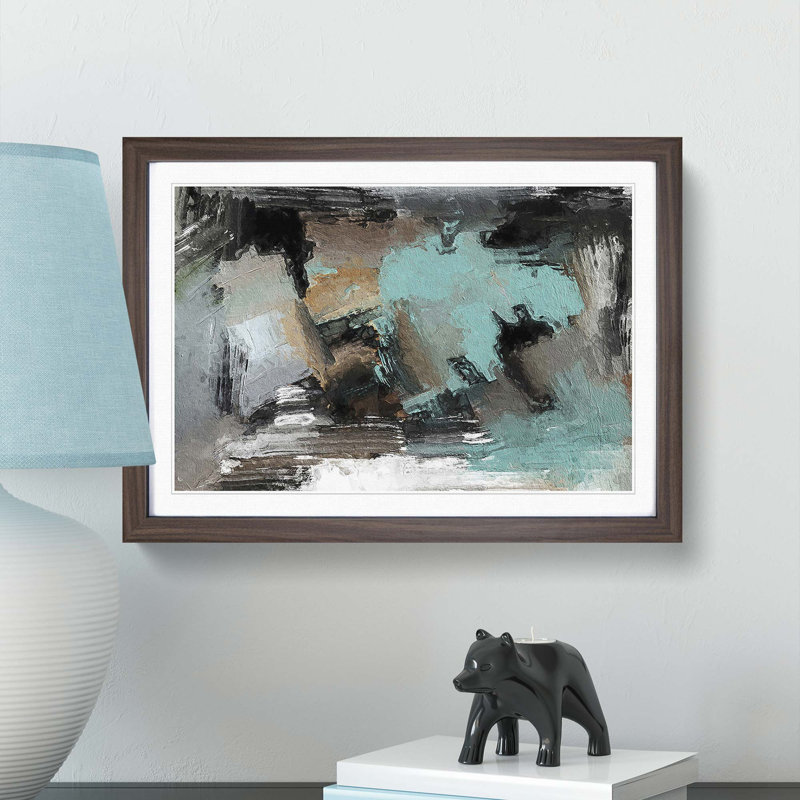 Abstract Vol.280 by S.Johnson - Framed Print, 24cm H x 33cm W x 2cm D, Walnut Framed