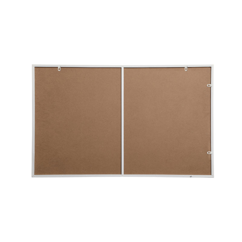 Sabine Metal Rectangle Wall Mirror, 48" x 30", White