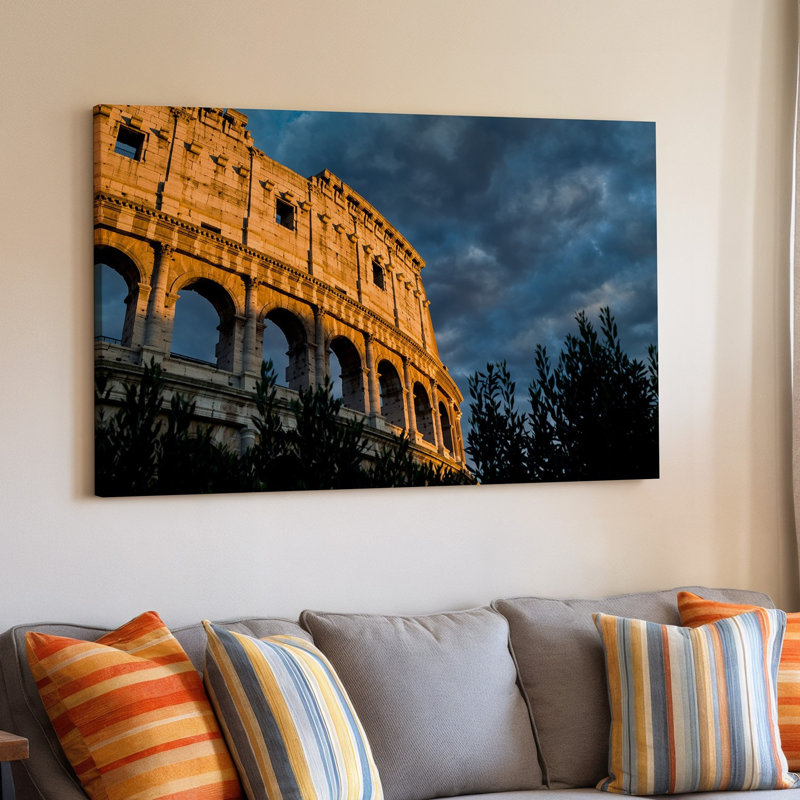 Toile, art dramatique du Colisée à Rome, H 16 po x l 20 po