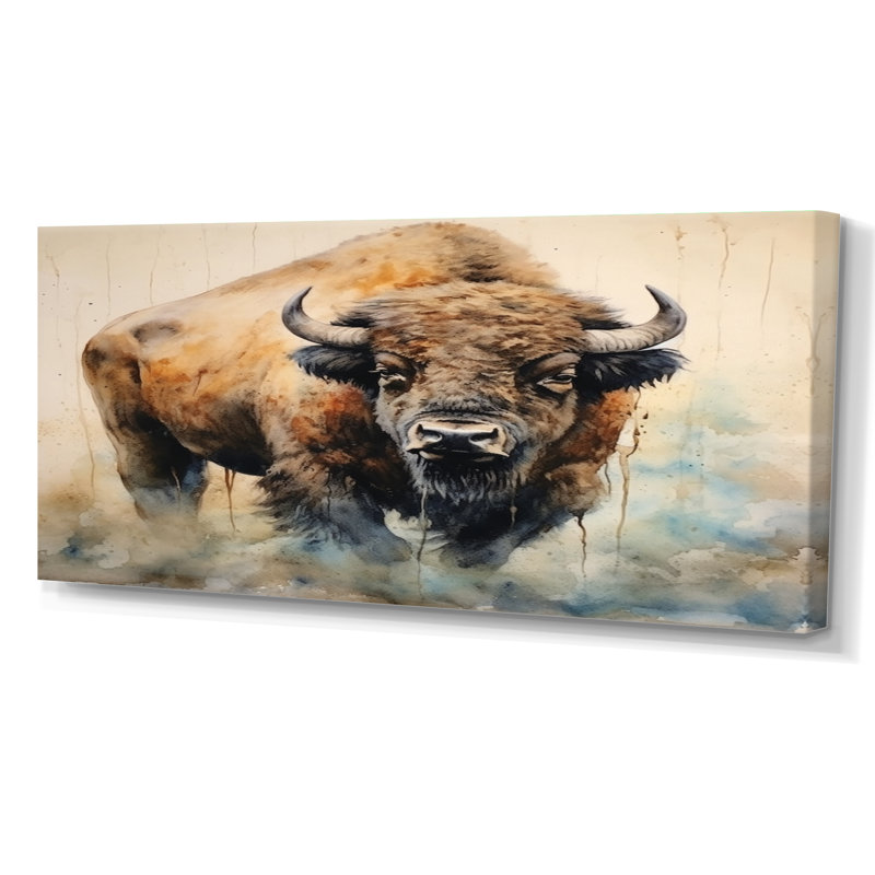 Buffalo Majesty - Buffalo / Bison, impressions encadrées, Sans cadre, Wrapped Canvas, H 44 po x l 44 po