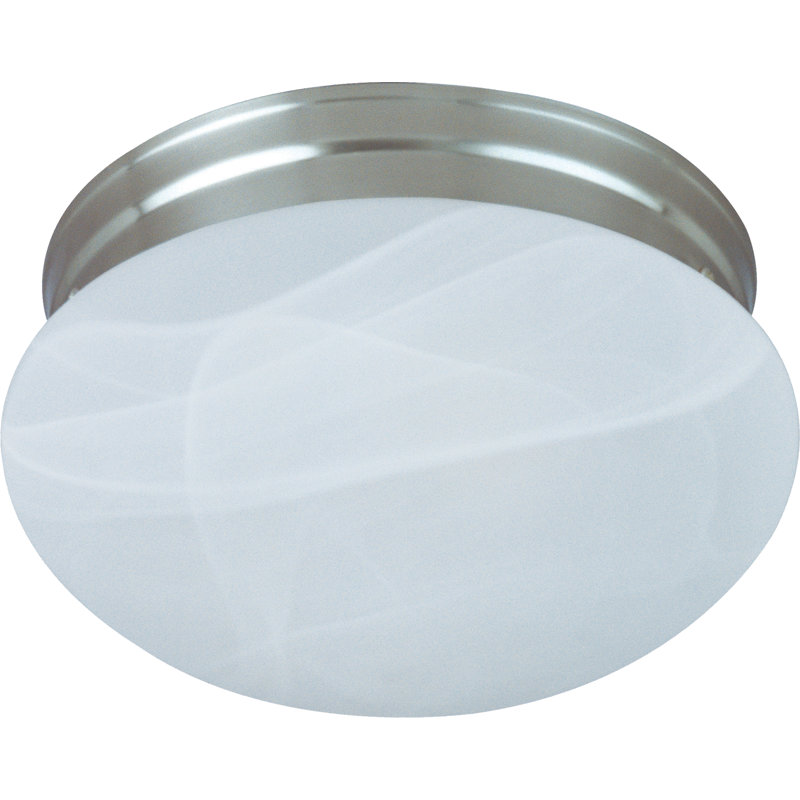 Cao Glass Flush Mount, Satin Nickel