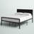 Babbitt Vegan Leather Metal Platform Bed-262917853