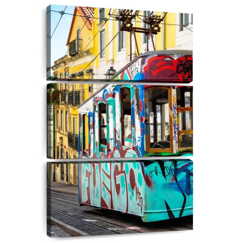Graffiti Tramway Lisbon, 32" H x 20" W