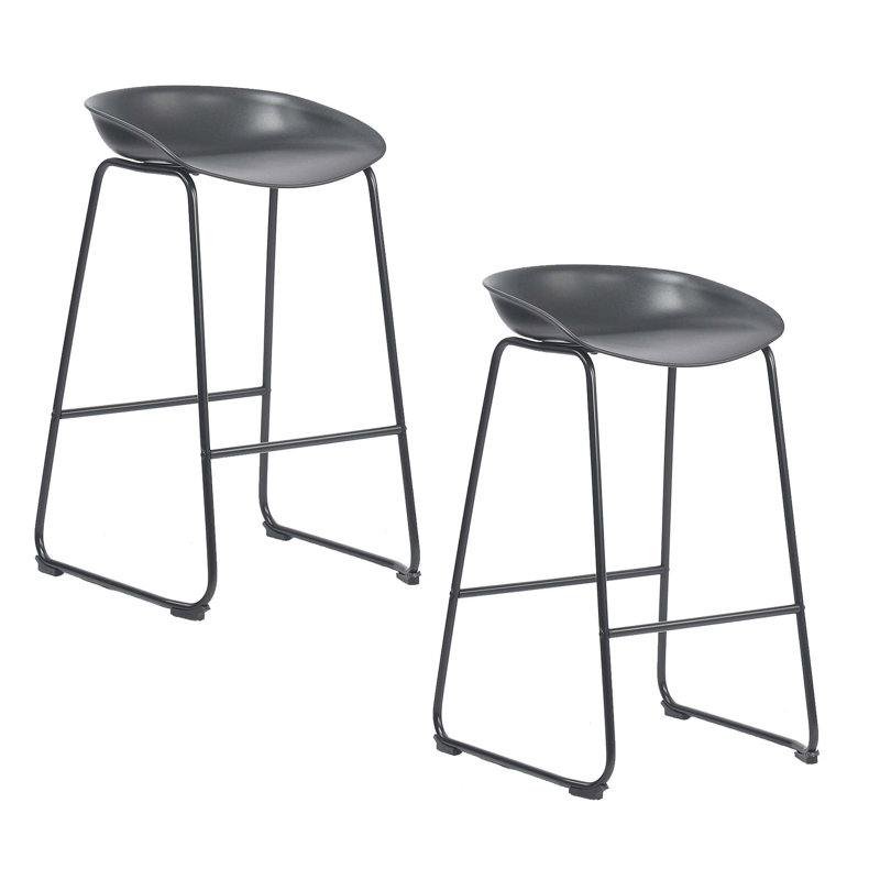 Tabouret de comptoir 26 po Austin, Blanc, Noir