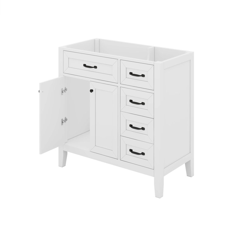 Meuble-lavabo 36 po avec tiroirs 36 po, Blanc