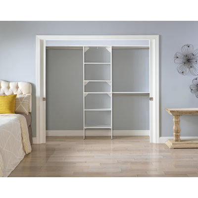 SuiteSymphony 84" W - 120" W Closet System Kit with Top Shelves