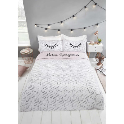 Hank Polyester Graphic Print & Text Bedding with Pillowcases