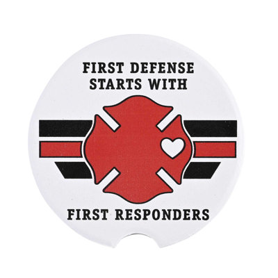 Car Coasters Firefighter First Defence