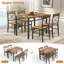 Ensemble de table à manger 5 pièces, ensemble de table à manger pour 4 personnes, ensemble de salle à manger compact pour petits espaces et cuisine - brun