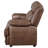 Jobari Upholstered Padded Arm Loveseat Dark Brown