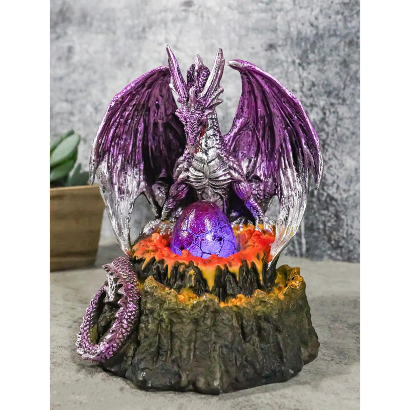 Figurine œuf lumineux en métal métallique