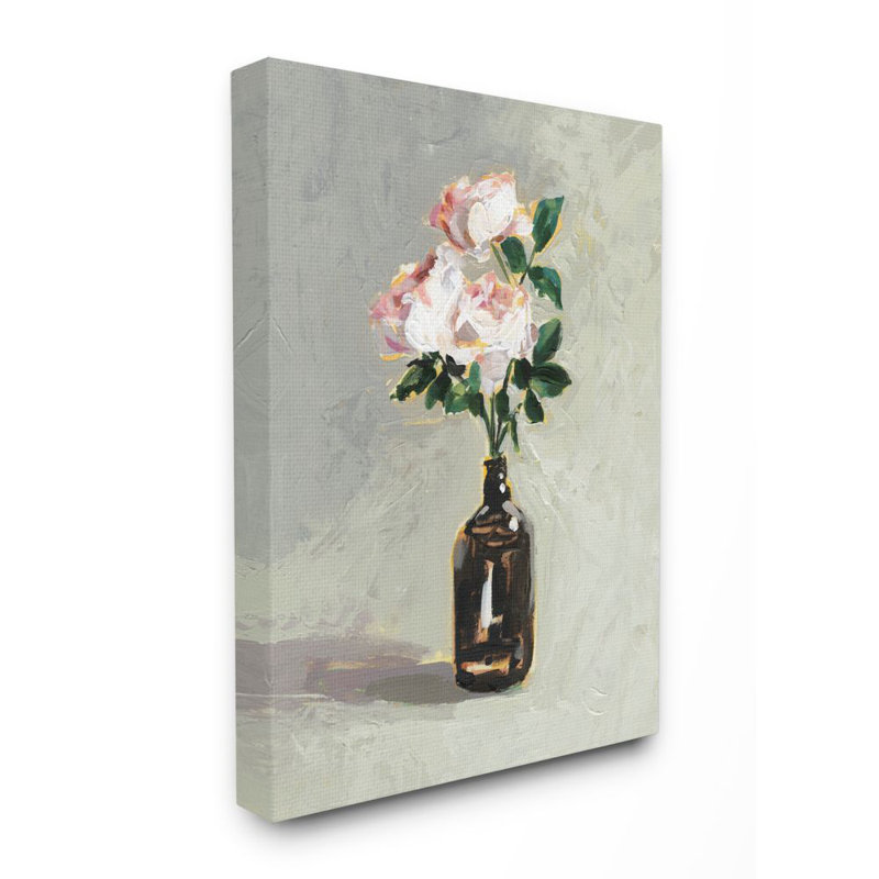 «Flower Jar Paint», impression sur toile, Toile tendue, H 48 po x l 36 po