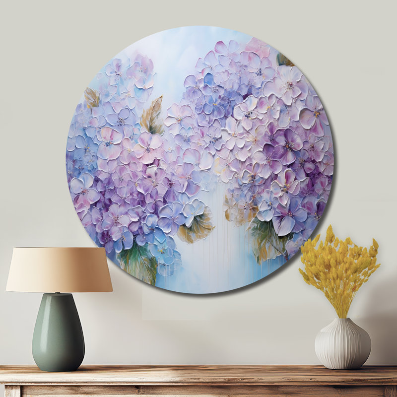 Grainger - art mural floral rond en métal, H 36 po x l 36 po