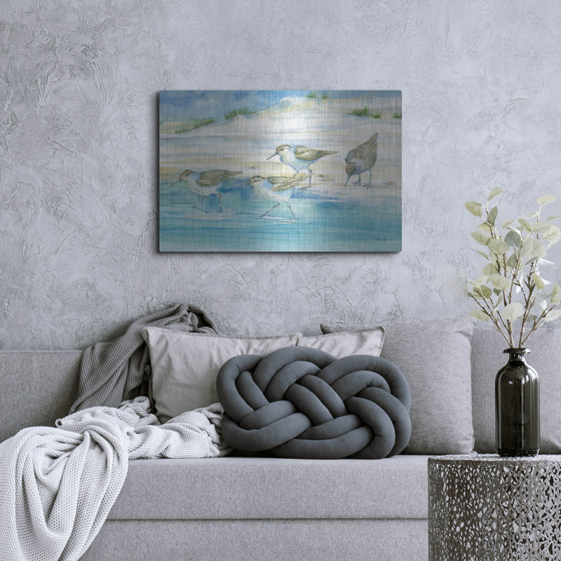 «Sandy Sandpipers II» par Paul Brent, H 24 po x l 36 po