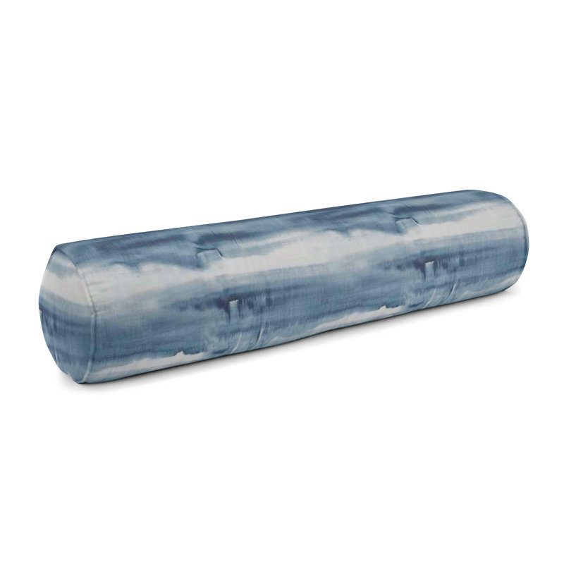 Coussin de traversin, 8 po x 24 po, Bleu / blanc