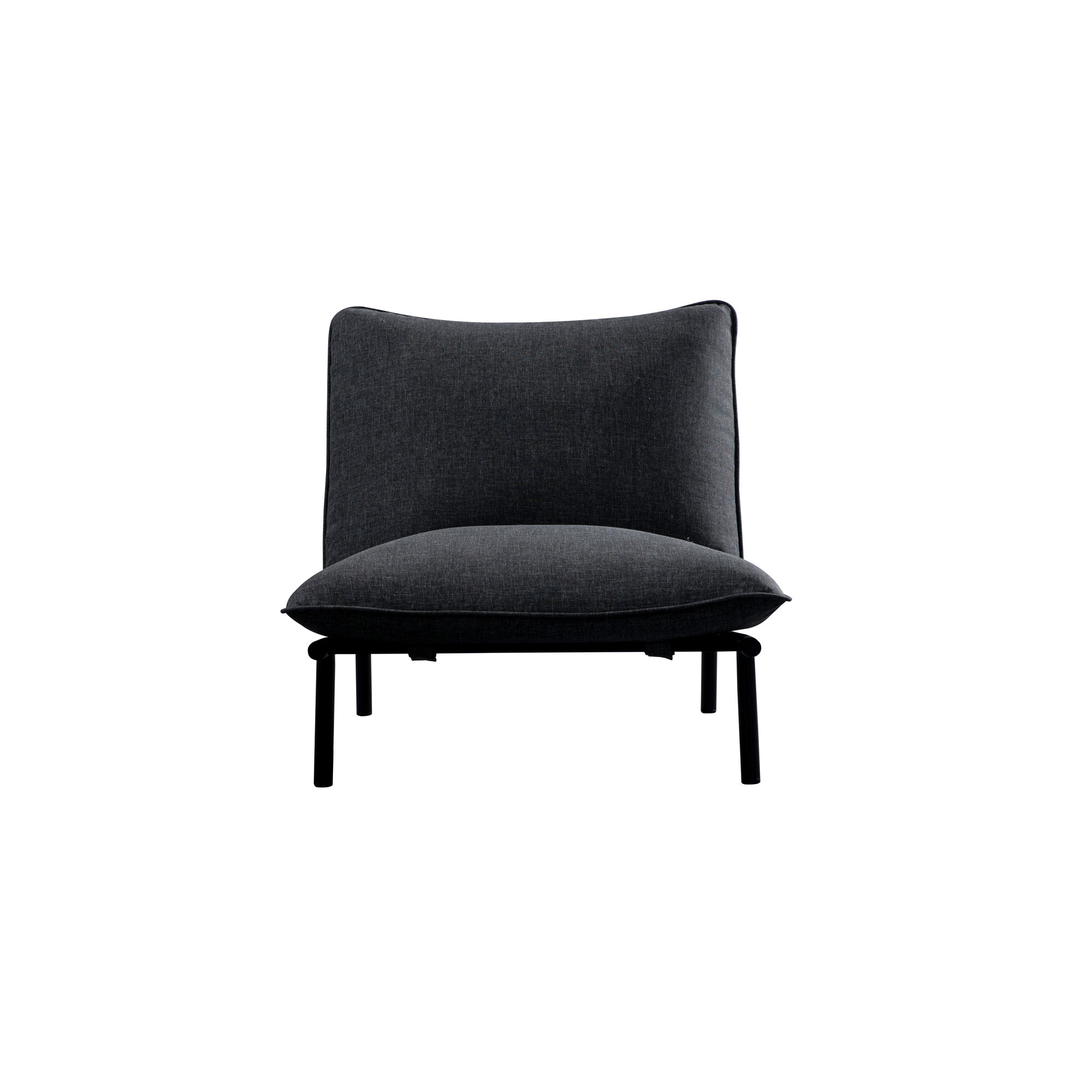Outdoor Lounge Chair, Black