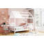 Lit simple en bois avec clôture-870895702