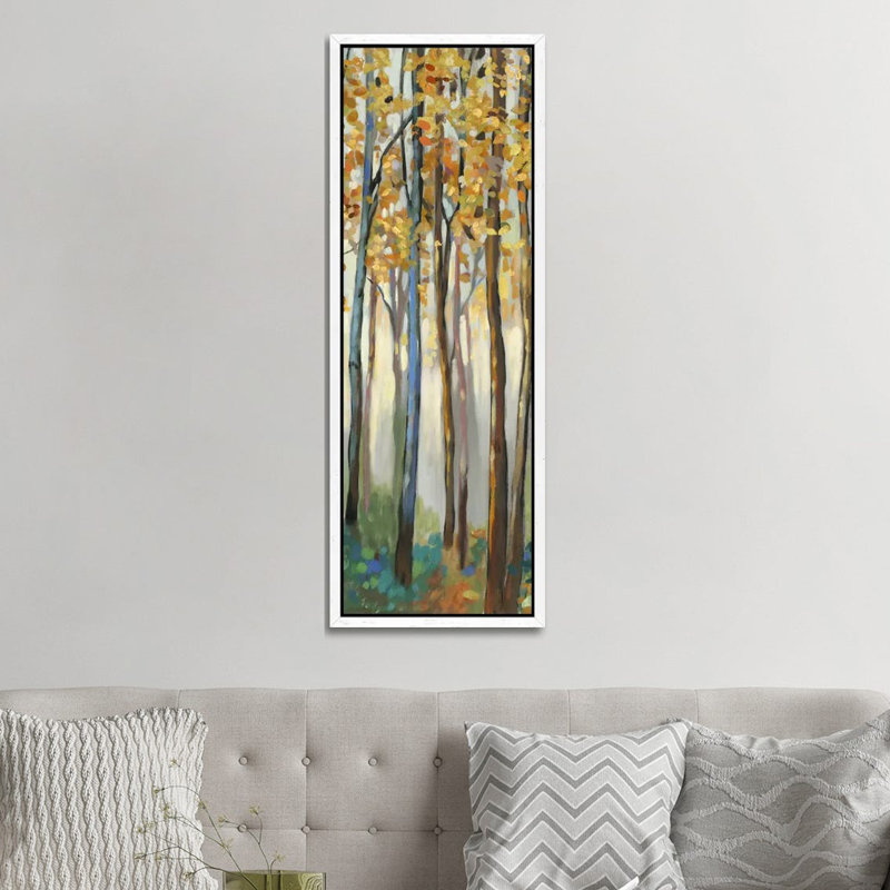 Standing Tall IV by Allison Pearce - Panoramic Painting on Canvas, White Floater Framed, 152.4cm H x 50.8cm W x 3.81cm D