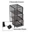 Mind Reader Multipurpose Cart with Drawers, Rolling Office Organizer and Storage Cabinet, Metal Mesh, Black