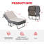 Lit pliant avec matelas en mousse de 4 po - lit pliant, lit d'invité peu encombrant avec roues verrouillables, lit d'appoint pliable portable pour adultes