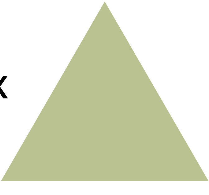Décalcomanie murale motif triangle, Céladon, H 4 po x l 4 po x P 0,01 po