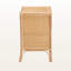 Table de chevet en rotin brun naturel à 2 tablettes avec porte H 23,41 po x l 21,78 po x P 15,56 po Zane