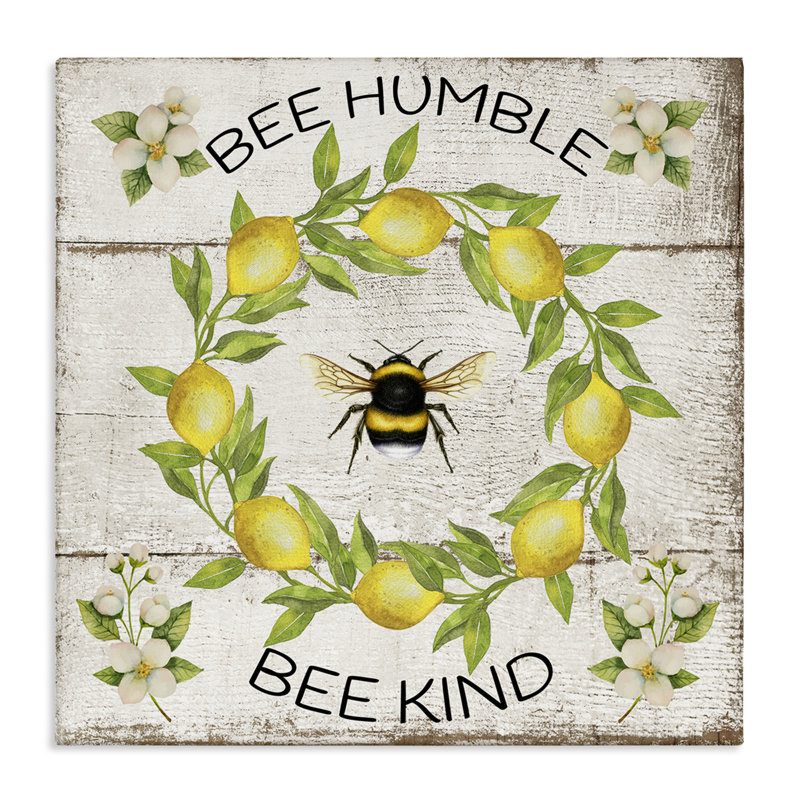 Art mural sur toile abeille humble et aimable par Creatif Belle bp-554_CN, H 36 po x l 36 po