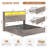 Wood Queen Bed Frame with 6 Drawers and Spacious Storage Headboard Farmhouse LED Metal Platform Bed with Charging Station No Boxing Need-256885409-255102221