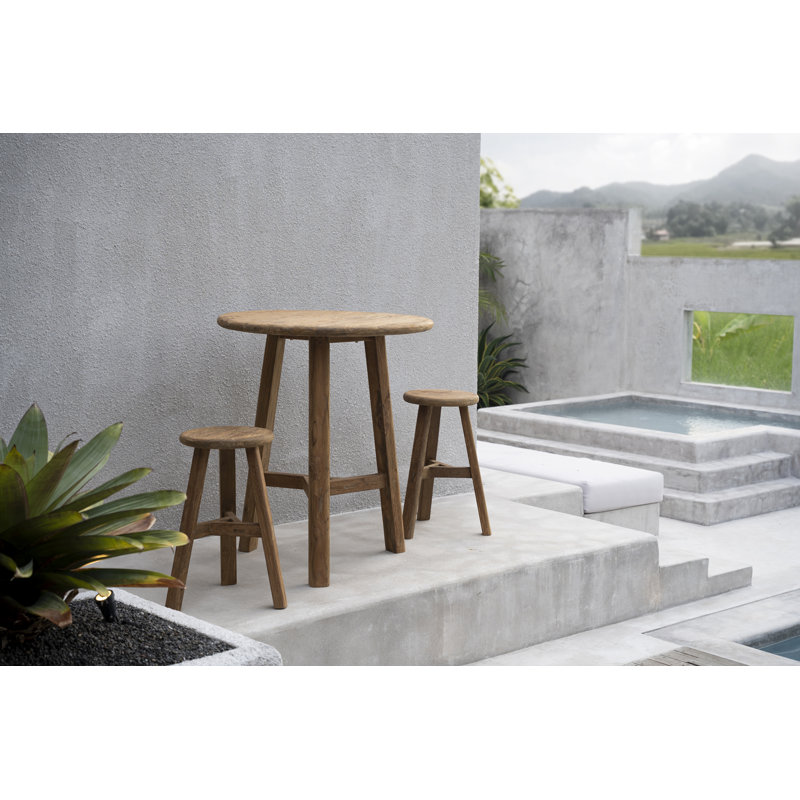 Bowmin Counter Stool with Solid Wood Frame