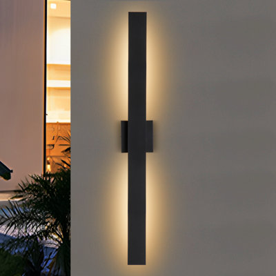 Anabrenda 2-Light Integrated LED Outdoor Armed Sconce