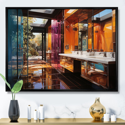 «Bathroom Bathroom Abstract Reflections III», reproduction sur toile