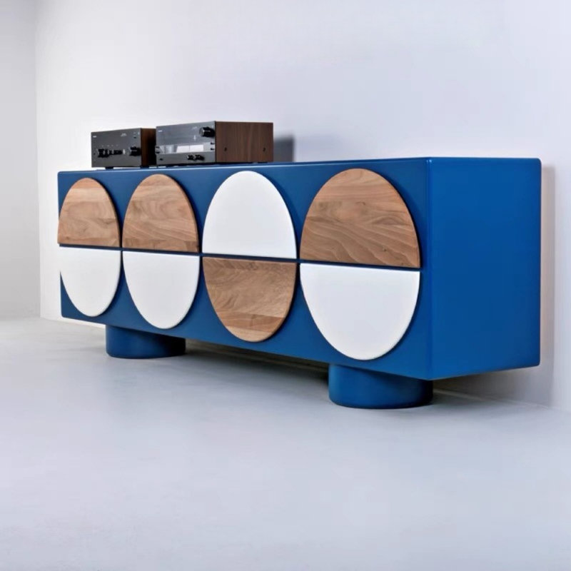 Modern Creative Blue TV Cabinet
