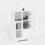 Armoire d'appoint en bois avec porte vitrée et rangement ouvert-534980850