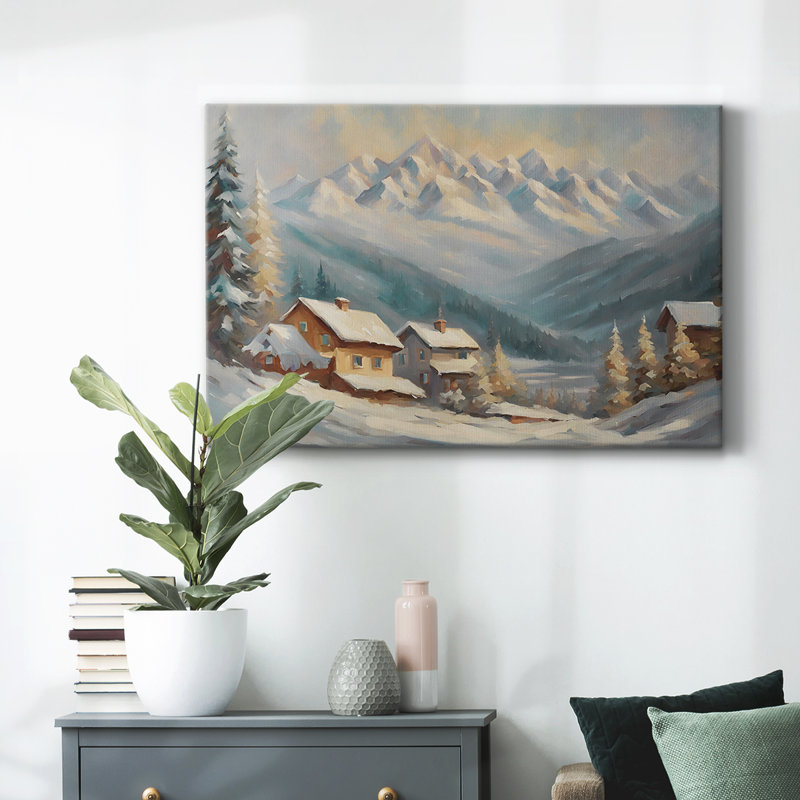 Paysage rétro CLCLXXI, H 41 po x l 61 po x P 1,5 po, Toile tendue