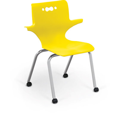 Hierarchy Stacking Classroom Chair with Wheels