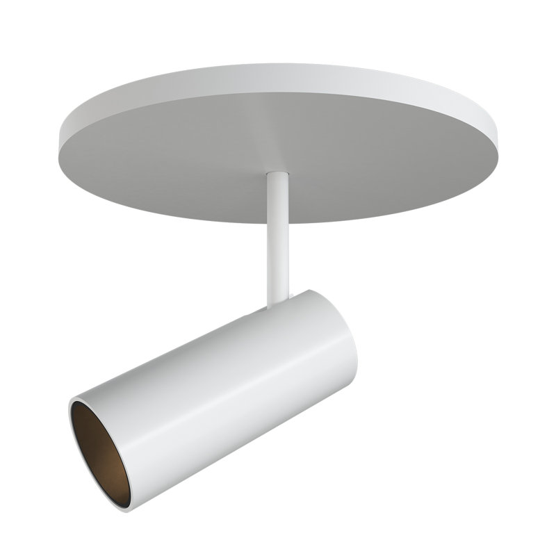 Monae Retro-Style White Acrylic LED Flush Mount Spotlight