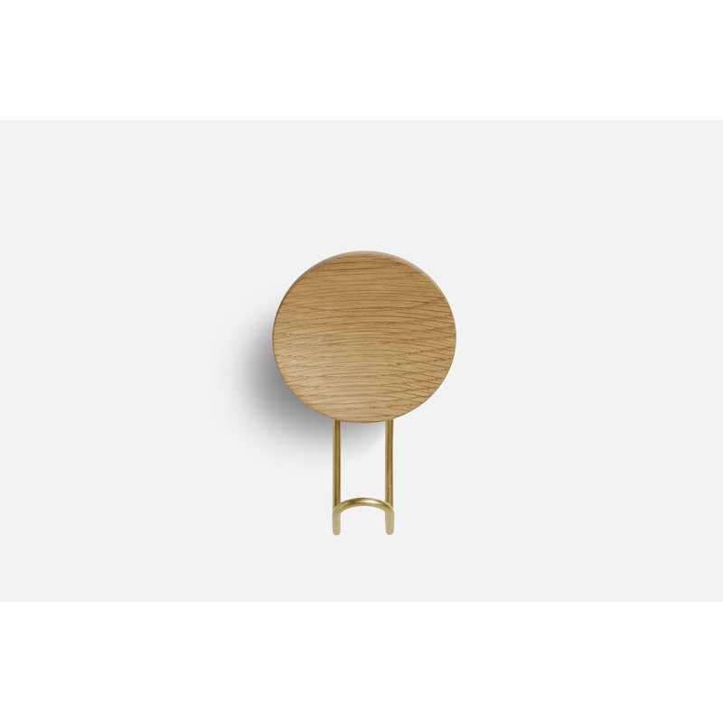 Around Wall Hanger (Large), Oak/Satin Brass