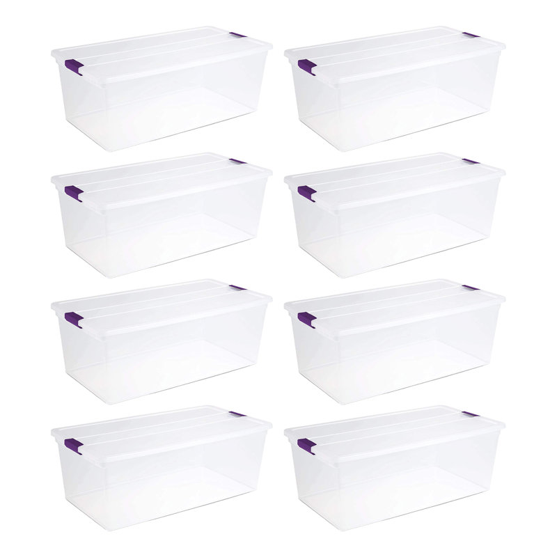 Sterilite Clear View Storage Container Tote w/ Latching Lid