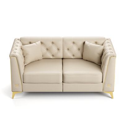 2-Seater Loveseat with 2 Pillows