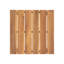 Table d'appoint en bois à lattes élégantes, style minimaliste, 49 x 49 x 39 cm, marron, assemblage requis (plateau inclus), dimensions : 49 x 38 cm (L x P x H).