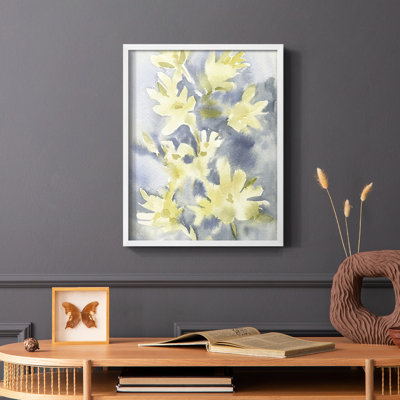 Forsythia Blooms I, reproduction encadrée - bois massif